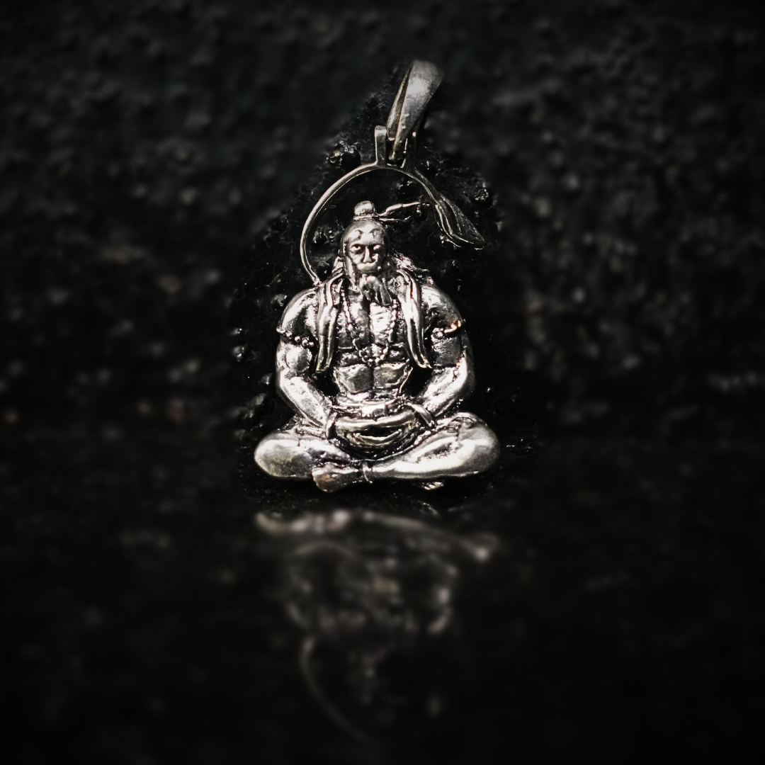 Lord Hanuman Meditating Pendant + Chain